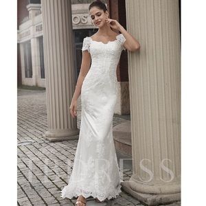 White Lace Mermaid Wedding Dress